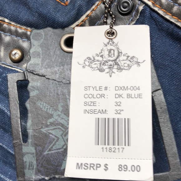 NWT Do Denim embellished Jeans, Size 32X32, - Picture 7 of 9
